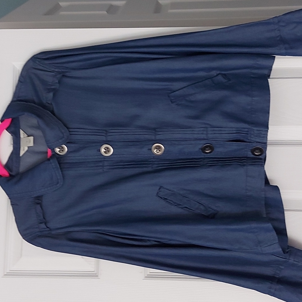 Christopher and Banks chambray light jacket size m